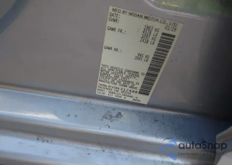 2019 Nissan Altima 2.5 Sr from USA, damaged, VIN 1N4BL4CV3KN317488